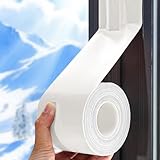 Window Sealing Tape, Window AC Insulation Air Conditioner Seal Around Frame,3 inch X 65.5 FT, Blocker for Cold Heat Air, Waterproof Tape for Repair, Heavy Duty No Residue (White)