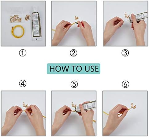 UNICRAFTALE 60pcs 3 Sizes 1.2mm/2mm/3mm Golden Cord Ends 304 Stainless Steel End Caps Leather Cord Ends Terminators End Tip Bead Caps for Leather Cord Bracelets Jewelry Making