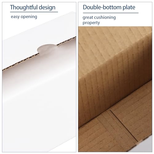Image of ZBEIVAN 4.6x2.2x2.2 White Shipping Boxes Set of 100, Corrugated Cardboard Mailer Boxes for Packaging Small Business Mailing Gifts