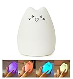 HJIAN Portable LED Children Night Light Silicone Night Lamp Rechargeable Silicone Soft Baby Nursery Lamp Sensitive Tap Control for Baby Bedroom