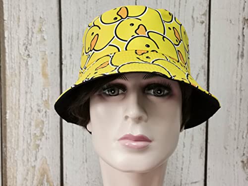 Yellow Duck Bucket Hat For Men Women Teen Girl, Packable Reversible Printed Sun Hats, Fisherman Outdoor Summer Travel Beach Caps #TOP4