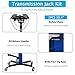 Transmission Jack, 0.6 T/1322 LBS Hydraulic Telescopic Transmission Jack, 2-Stage Floor-Standing Transmission Jack, with Foot Pedal, 360° Swivel Wheel, Garage/Workshop/Car Lift, Blue