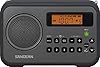 Sangean PR-D18BK Portable Radio with Protective Bumper, AM/FM, Gray/Black #1