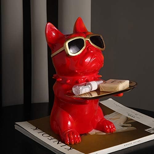 Creative animal storage box ornament living room porch shoe cabinet key creative method Sunglasses dog home decoration - (Color: Lilac)