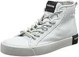 Obermaterial: Glattleder Blackstone Damen PL70 Hohe Sneaker, Weiß (White Whit), 38 EU