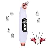 Ubrand 2021 latest blackhead removal pore vacuum electric pore cleaner, 6 suction devices and 4 probes, USB rechargeable LED display blackhead extractor tool, suitable for men and women. (Wite)