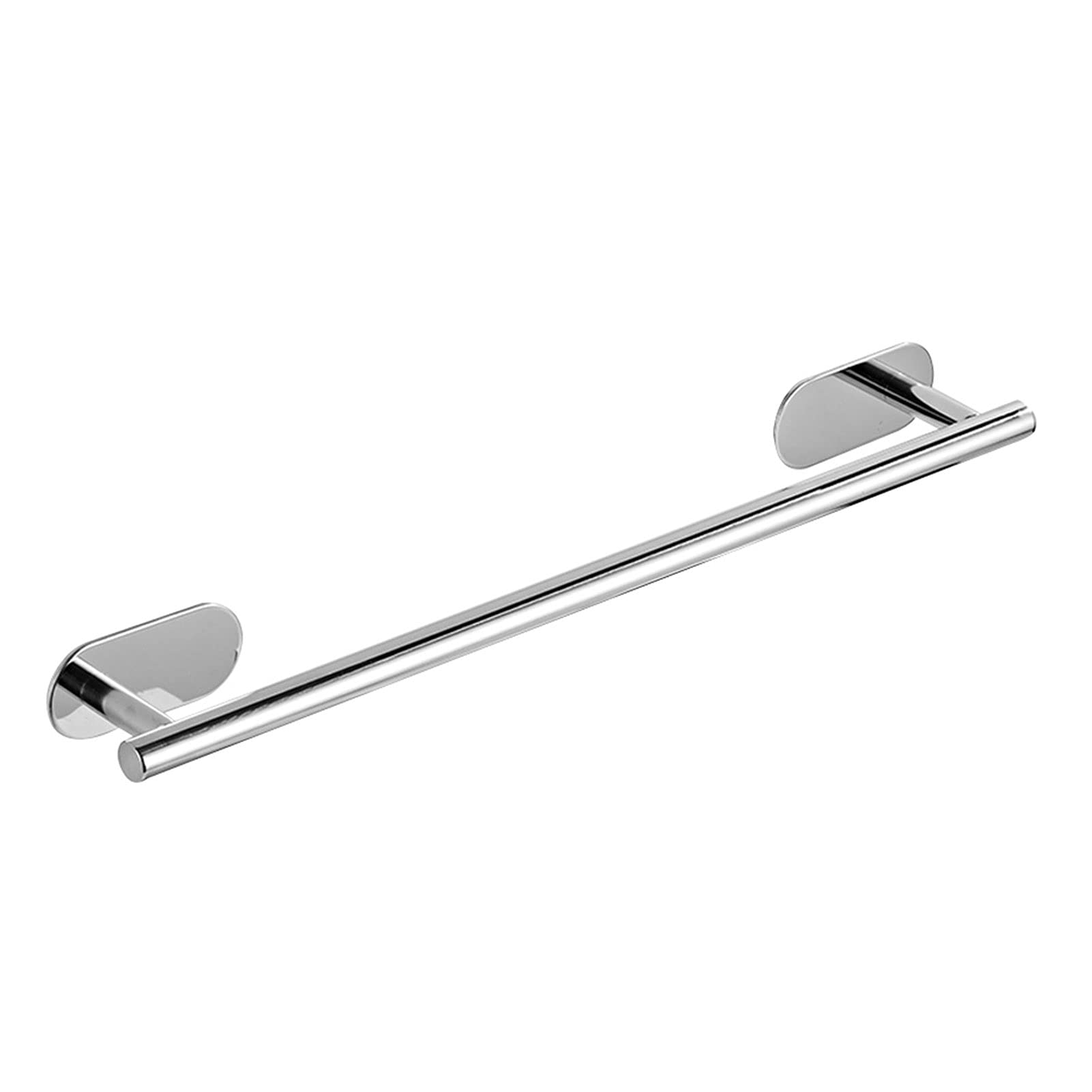 Toallero de pared de acero inoxidable con estante autoadhesivo para colgar en la cocina y el baño, color plateado