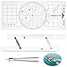 3 Pcs Basic Navigation Set, Including Marine Parallel Ruler, Nautical Protractor, and Navigation Fixed Point Divider, Marine Accessories with Clear Scales for Boat