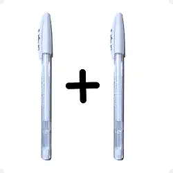 Caneta Gel Branca para Design marcação de sobrancelhas - 2 unidades