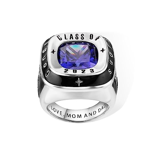 NICEDREAM Personalized Graduation Ring for Men, College & High School - Custom Signet Ring for Him2