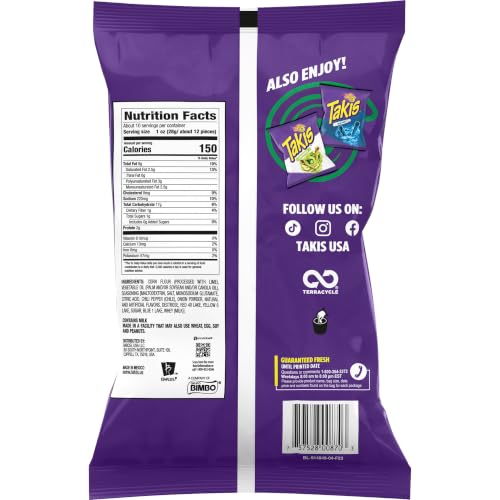 Takis Crunchy Fajitas Rolled Tortilla Chips, 9.9oz Bag | Mildly Spicy Flavor, Fajita Seasoning Flavor, Corn Snack Chips, Individual Bags, Sharing Size - image 2