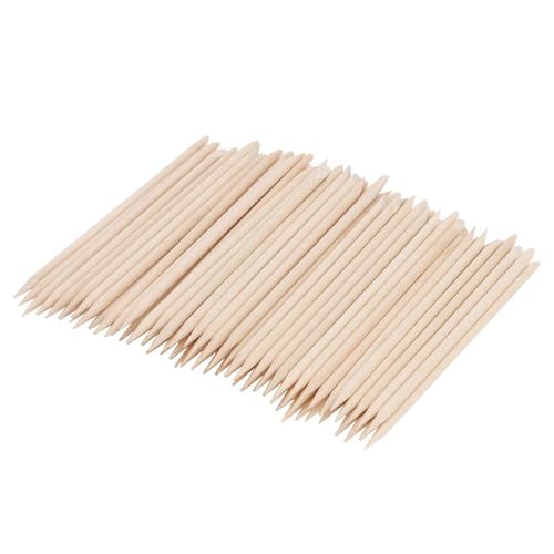 Bâtons à ongles double tête en bois pour repousse-cuticules - 5
