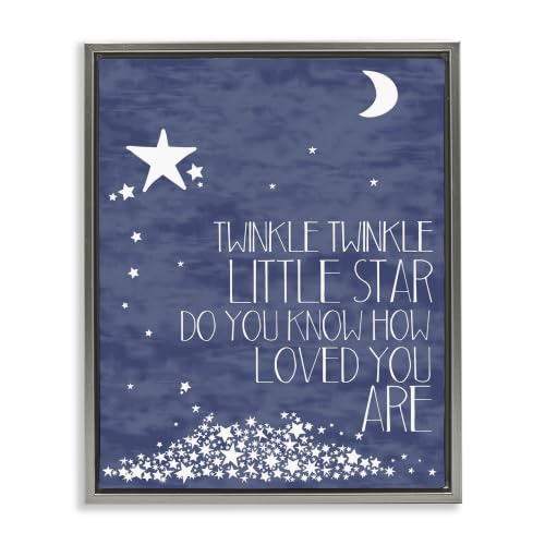 Twinkle Little Star Typography, 17 x 21 Inch Canvas in Floater Frame