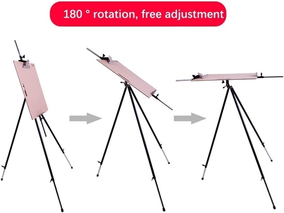 Staffelei Für Anfänger, Leichte Staffelei Aus Aluminium, Verstellbare Höhe Und Neigungswinkel, Leinwandkunst Bis Zu 109 cm,