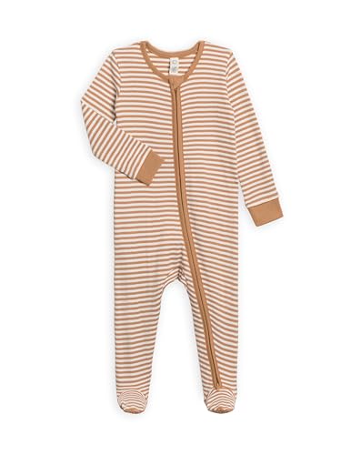 Image of Colored Organics Baby Zip-Up Footed Sleeper with 2-Way Zipper - Newborn Organic Cotton Pajamas