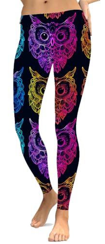 Sister Amy® Women’s Digital Print Ankle Elastic Tights Leggings — High Stretch, Quic