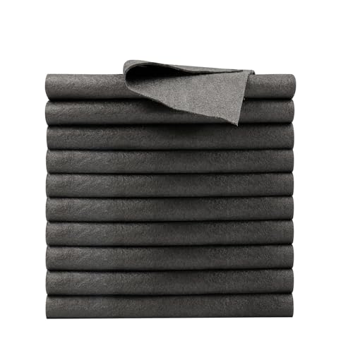 VireEyU Pack de 10 Paños de Limpieza Mágicos Engrosados, Paños de Microfibra Reutilizables, Sin Pelusas y Sin Rayas, Ideales para Vidrio, Cocina y Coche, 30x30 cm