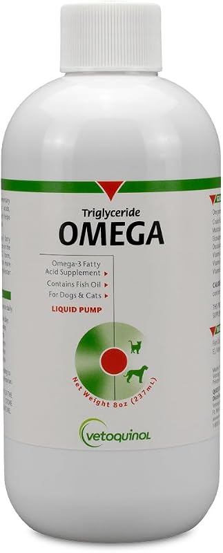 Suplemento de Óleo de Peixe Ômega 3 em Triglicerídeos Vetoquinol para Cães e Gatos, 240 mL