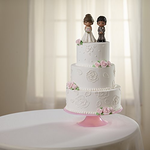 Precious Moments Perfect Couple Bride, Brunette Hair With Medium Skin Tone Bisque Porcelain Wedding Figurine & Cake Topper, 172065,Multicolor #TOP5