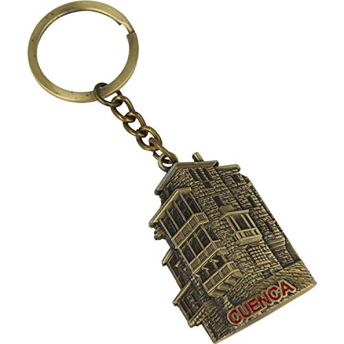 MovilCom® Porte-clés en métal de bol | porte-clés unisexe | porte-clés en forme de bol | porte-clés Maisons suspendues Mod 23, Laiton, Talla única Cover