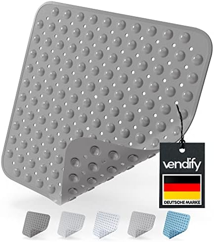 vendify® Premium Shower Mat Non-Slip 53 x 53 cm – Non-Slip Mat for Shower, Bathtub BPA Free – Square Bath Mat with 152 Suction Cups – Bath Mat Mildew Resistant & Machine Washable