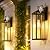 DORESshop Large Size Outdoor Wall Lights, 16 Inch Matte Black Waterproof Anti-Rust Outdoor Light Fixtures Wall Mount with Clear Glass Shade for Porch, Garage, ETL Listed, 2 Pack