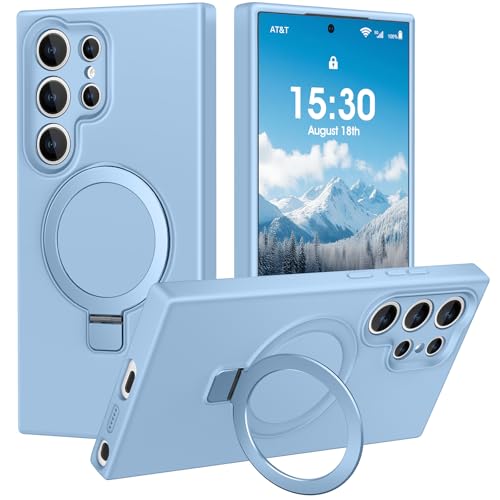 PuyaTeya Hülle für Samsung Galaxy S24 Ultra mit Magnet Ring Ständer, Militärschutz Stoßfest Kratzfeste, Vollständiger Ka...