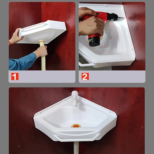 Lavabo de baño con tubo de agua incluido para renovar aseos mini 8