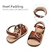 DREAM PAIRS Girls Sandals Fashion Sandal with Adjustable Straps Open-Toe Comfortable Summer Shoes for Toddler Little Kid,Size 12 Little Kid,Brown,SKFS26001K