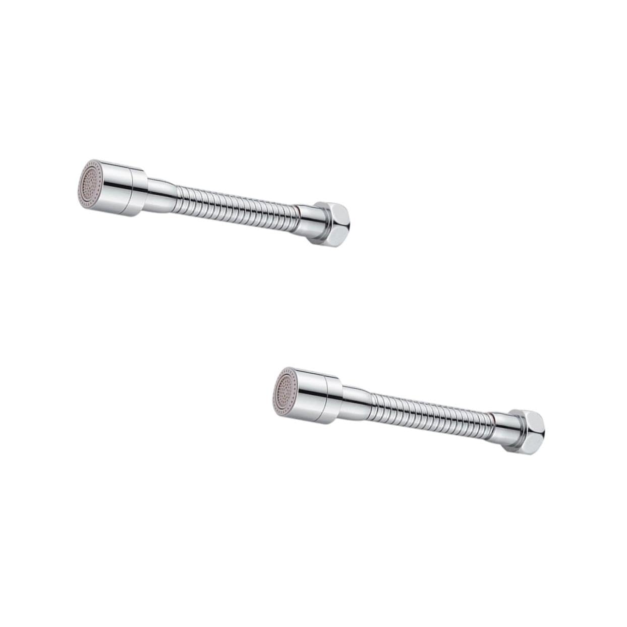 Tuyau d'extension de robinet SHINEOFI en acier inoxydable 2 pièces