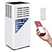 SereneLife Small Air Conditioner Portable 8,000 BTU with Built-in Dehumidifier - Portable AC unit for rooms up to 350 sq ft - WiFi app + Remote Control, Window Mount Exhaust Kit