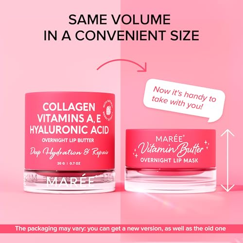 MAREE Lip Mask with Hyaluronic Acid - Overnight Butter Balm - Moisturizer for Very Dry Lips - Hidratante de Labios Care Hydration - Image 3