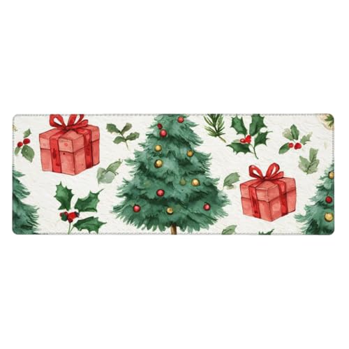 Tapis de souris de jeu motif Noël grand format 80x30cm idée cadeau utile pour bureau de maison