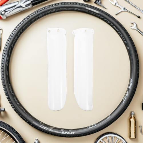 Protectores de horquilla blancos ORFOFE para motocicleta de dos piezas 6