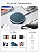 JSAUX Charger for iPhone 17 Magsafe Wireless Charging, Compatible with iPhone 17 Air Pro Max/16/15/14/13/12 Series, Magnetic Mag Safe Charging Pad, Aluminum Alloy, USB & USB C Dual Ports - Blue
