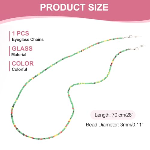 Image of uxcell Eyeglass Chains for Women, Eyeglass Holder Bead Chains Adjustable Sunglasses Lanyards Holder Chains for Glass
