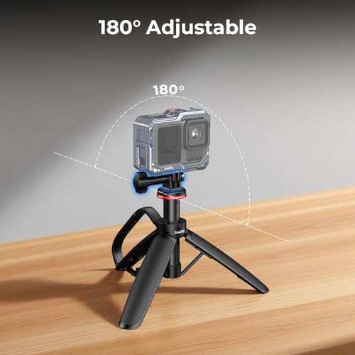 Image of SMALLRIG Portable Action Camera Tripod in Carabiner Shape, 6.5-13.6in Extendable Selfie Stick, Mini Table Tripod for GoPro Hero 13 /12 /11, for DJI Osmo Action 5 pro /4 /3, for Insta360 Ace Pro 2-5568