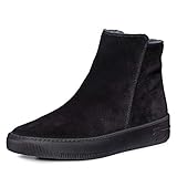 Weicher Gehcomfort Paul Green 9442 Damen TEX-Boots aus Leder Futter und Innensohle aus Lammfell, Groesse 37 1/2, schwarz