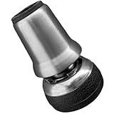 FRCOLOR Protectores Antideslizantes de Bastones y Muletas, Acero Inoxidable y Caucho, Accesorios Livianos para Estabilidad en Senderos y Uso Cotidiano