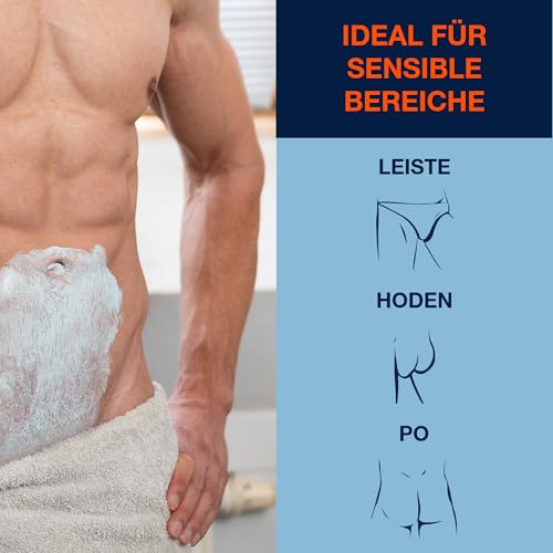Foto von NO HAIR CREW Intim-Enthaarungscreme für Männer – Sanfte Haarentfernung ohne Rasurbrand, ideal für die empfindliche Haut im Intimbereich, dermatologisch getestet, 100 ml