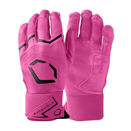 EvoShield Carbyne Adult Batting Gloves with Strap - Hot Pink, X-Large