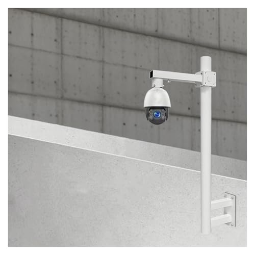 Poste Universal Ajustable para cámara de Montaje en Pared, de 19,7 a 78,7 Pulgadas, Soporte de fácil instalación para Luces de Seguridad y vigilancia Exteriores, Color Gris Claro, Altura de
