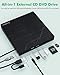 Super External CD DVD Drive, USB 3.0 DVD Burner with Ethernet Adapter, 3 USB and 2 TF/SD Card Ports, CD DVD Player Reader Writer Optical Disk Drive for Laptop PC Mac Windows Linux with Carrying Case