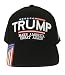 W4W Trump - Make America Great Again 3D Embroidery American Flag Baseball Cap Black