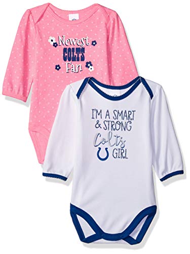 Image of Gerber Baby-Girls 2 Pack Long Sleeve Team Bodysuits