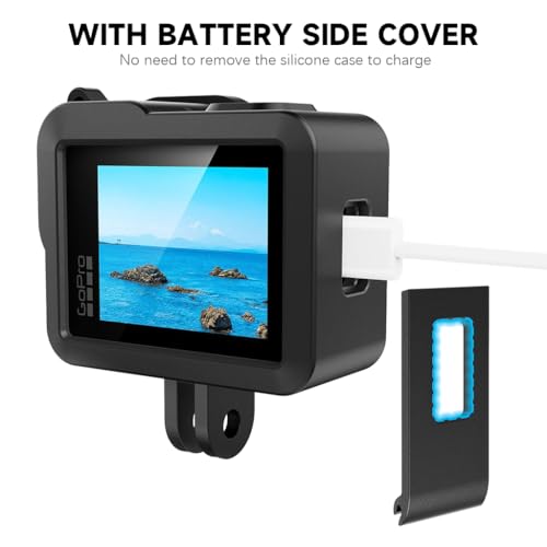 Image of ZORBES for GoPro Hero 4K Silicone Case Cover,Silicone Camera Shield & HD Tempered Glass Lens Screen Protectors for Gopro Hero 4K Camera,Anti-Scratch Case Covers Accessories Kit