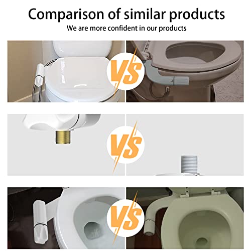 Fxtnkyy Ultra-Slim Bidet Attachment For Toilet, Adjustable Water Pressure, Dual Nozzle (Feminine/Posterior Wash) Bidet Toilet, Toilet Seat Attachment With Self Cleaning,Travel Bidet Included #TOP3