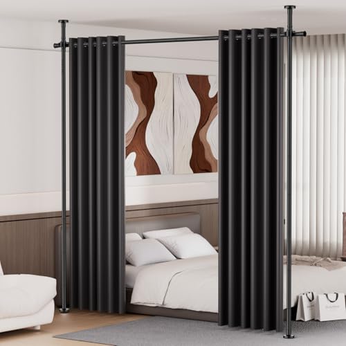 Room Divider for Room Separation (28-70in W), Curtain Rods No