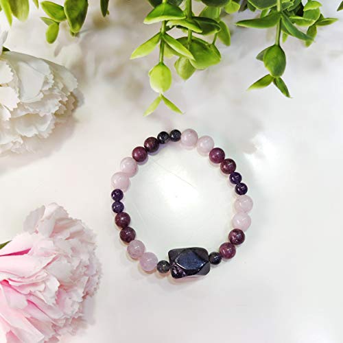 Image of Shubhanjali Crystal Elastic 8mm Stretch Customized Bracelet for Men and Women-(Standard,Multicolor)