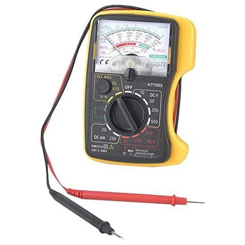 Multimeter, KT7003 Analog Multimeter Mini Portable High Sensitivity Precision Handheld Ammeter Voltmeter Current Meter Electricians Test Tools Cover